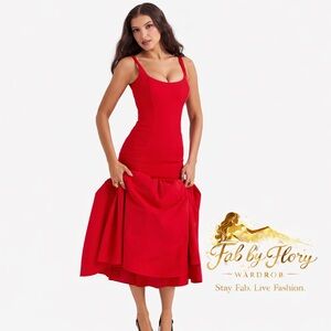 House of CB Red Midi Dress